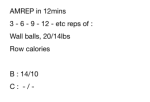 Wall Balls Rows